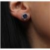 Image 6 : 14KT White Gold 2.02ctw Tanzanite and Diamond Earrings