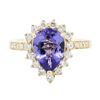 Image 1 : 14KT Yellow Gold 2.86ct Tanzanite and Diamond Ring