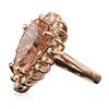 Image 4 : 14KT Rose Gold 8.85ct Morganite and Diamond Ring