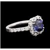 Image 4 : 14KT White Gold 3.00ct Sapphire and Diamond Ring