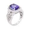 Image 7 : 14KT White Gold 4.23ct Tanzanite and Diamond Ring