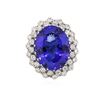 Image 3 : 14KT White Gold GIA Certified 15.54ct Tanzanite and Diamond Ring