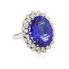 Image 4 : 14KT White Gold GIA Certified 15.54ct Tanzanite and Diamond Ring