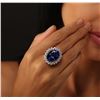 Image 5 : 14KT White Gold GIA Certified 15.54ct Tanzanite and Diamond Ring