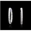 Image 3 : 14KT White Gold 2.40ctw Diamond Earrings