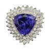 Image 3 : 14KT White Gold 12.10ct GIA Cert Tanzanite and Diamond Ring