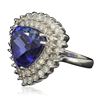 Image 4 : 14KT White Gold 12.10ct GIA Cert Tanzanite and Diamond Ring