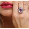 Image 5 : 14KT White Gold 8.52ct Pink Tourmaline and Diamond Ring