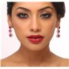Image 1 : 14KT Yellow Gold 13.98ctw Ruby and Diamond Earrings