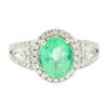 Image 1 : 14KT White Gold 2.22ct Emerald and Diamond Ring