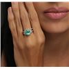 Image 4 : 14KT White Gold 2.22ct Emerald and Diamond Ring