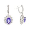 Image 4 : 14KT White Gold 7.46ctw Tanzanite and Diamond Earrings