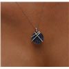 Image 5 : 14KT White Gold 0.18ctw Diamond Pendant With Chain