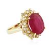 Image 4 : 14KT Yellow Gold 7.73ct Ruby and Diamond Ring