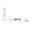 Image 4 : 18KT White Gold Pearl and Diamond Earrings