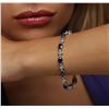Image 5 : 14KT White Gold 10.89ctw Sapphire and Diamond Bracelet