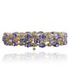 Image 4 : 14KT Yellow Gold 24.17ctw Tanzanite and Diamond Bracelet