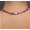 Image 5 : 14KT Yellow Gold 33.60ctw Amethyst Necklace