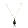 Image 4 : 14KT Yellow Gold Onyx Pendant With Chain