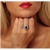 Image 1 : 14KT White Gold 1.09ct Sapphire and Diamond Ring