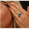 Image 2 : 14KT White Gold 1.09ct Sapphire and Diamond Ring
