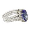 Image 4 : 14KT Two-Tone Gold 3.41ct Tanzanite and Diamond Ring