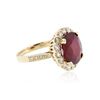 Image 4 : 14KT Yellow Gold 7.21ct Ruby and Diamond Ring