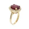 Image 6 : 14KT Yellow Gold 7.21ct Ruby and Diamond Ring