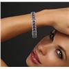 Image 5 : 14KT White Gold 19.75ctw Tanzanite and Diamond Bracelet