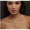 Image 2 : 14KT Tri-Tone Gold 0.93ctw Diamond Pendant With Chain