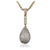 Image 3 : 14KT Tri-Tone Gold 0.93ctw Diamond Pendant With Chain