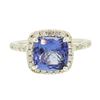 Image 1 : 14KT White Gold 3.27ct Tanzanite and Diamond Ring