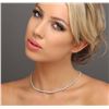 Image 1 : 18KT White Gold 7.61ctw Diamond Necklace