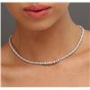 Image 2 : 18KT White Gold 7.61ctw Diamond Necklace