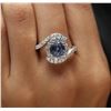 Image 2 : 14KT White Gold 1.78ct Tanzanite and Diamond Ring