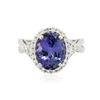 Image 3 : 18KT White Gold 4.09ct Tanzanite and Diamond Ring