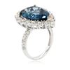 Image 6 : 14KT White Gold 13.02ct Topaz and Diamond Ring