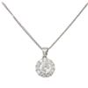 Image 4 : 14KT White Gold 0.92ctw Diamond Pendant With Chain