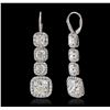 Image 4 : Platinum EGL Certified 18.17ctw Diamond Earrings