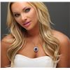 Image 6 : 14KT White Gold GIA Certified 17.92ct Tanzanite and Diamond Pendant With Chain
