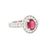 Image 2 : 14KT White Gold 1.83ct Ruby and Diamond Ring