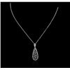 Image 3 : 14KT White Gold 1.72ctw Diamond Pendant With Chain