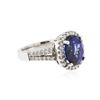 Image 4 : 14KT White Gold 6.64ct Sapphire and Diamond Ring