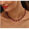 Image 1 : 14KT Yellow Gold 44.89ctw Ruby and Diamond Necklace