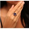 Image 1 : 14KT White Gold 6.08ct Tanzanite and Diamond Ring