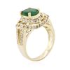 Image 7 : 14KT Yellow Gold 1.64ct Emerald and Diamond Ring