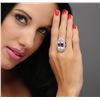 Image 2 : 14KT White Gold 20.23ct Kunzite and Diamond Ring