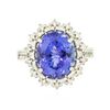 Image 1 : 14KT White Gold 5.86ct Tanzanite and Diamond Ring