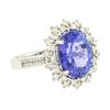Image 2 : 14KT White Gold 5.86ct Tanzanite and Diamond Ring