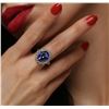 Image 6 : 14KT White Gold 5.86ct Tanzanite and Diamond Ring
